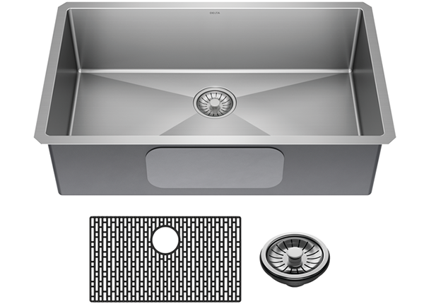 Stainless square Corner Single bowl